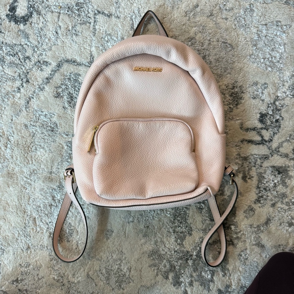 Michael Kors Soft Blush Pebbled Leather Mini Backpack